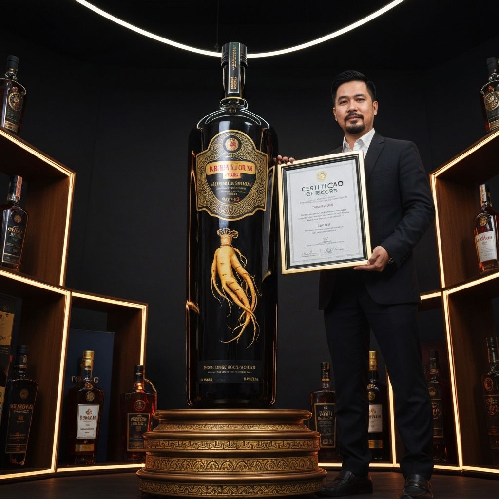 Xác Lập Kỷ Lục Bình Rượu Sâm Ngọc Linh Cao Nhất Việt Nam